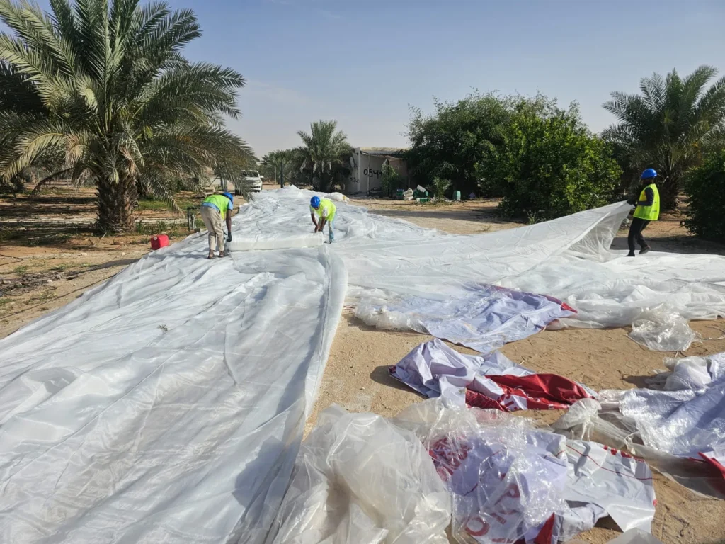 Greenhouse covering maintenance